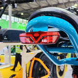 E-bike rear light available in multiple voltage versions, featuring multiple functions