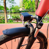 German-standard K-mark dual-lens e-bike front fork light with aluminum alloy housing