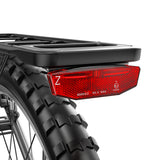 German-standard K-mark high-brightness e-bike rear light with passive safety reflector