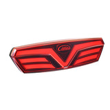 E-bike rear light available in multiple voltage versions, featuring multiple functions